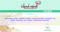 Desktop Screenshot of islandspiritspa.com